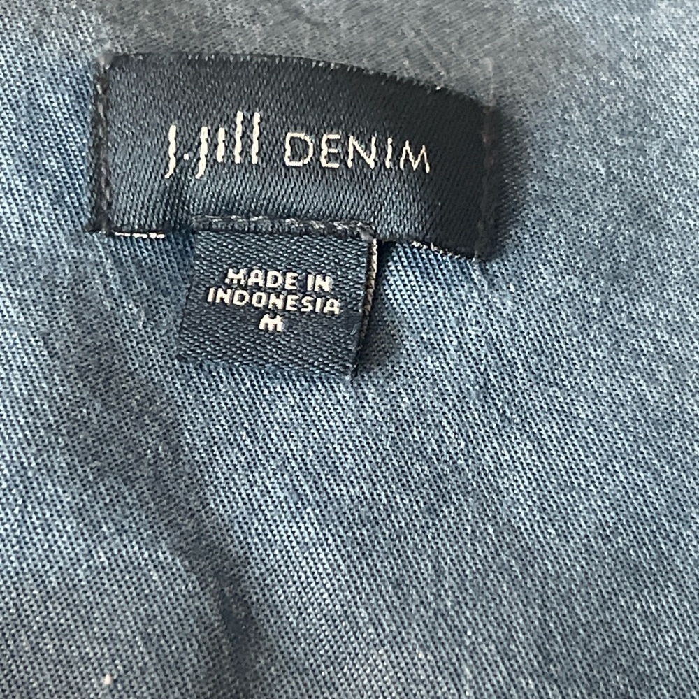 J. Jill Denim Blue Tunic with Lace Accents - Picture 2 of 6